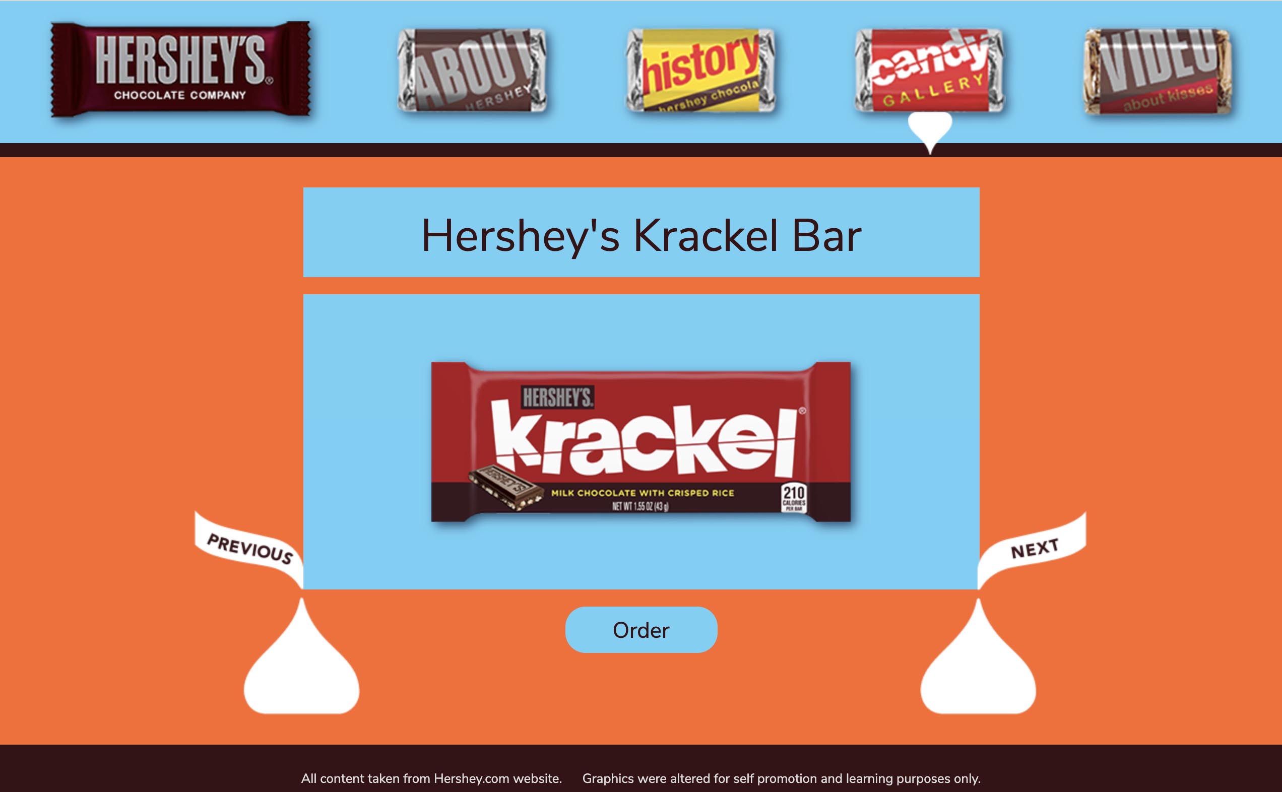 hershey website home page