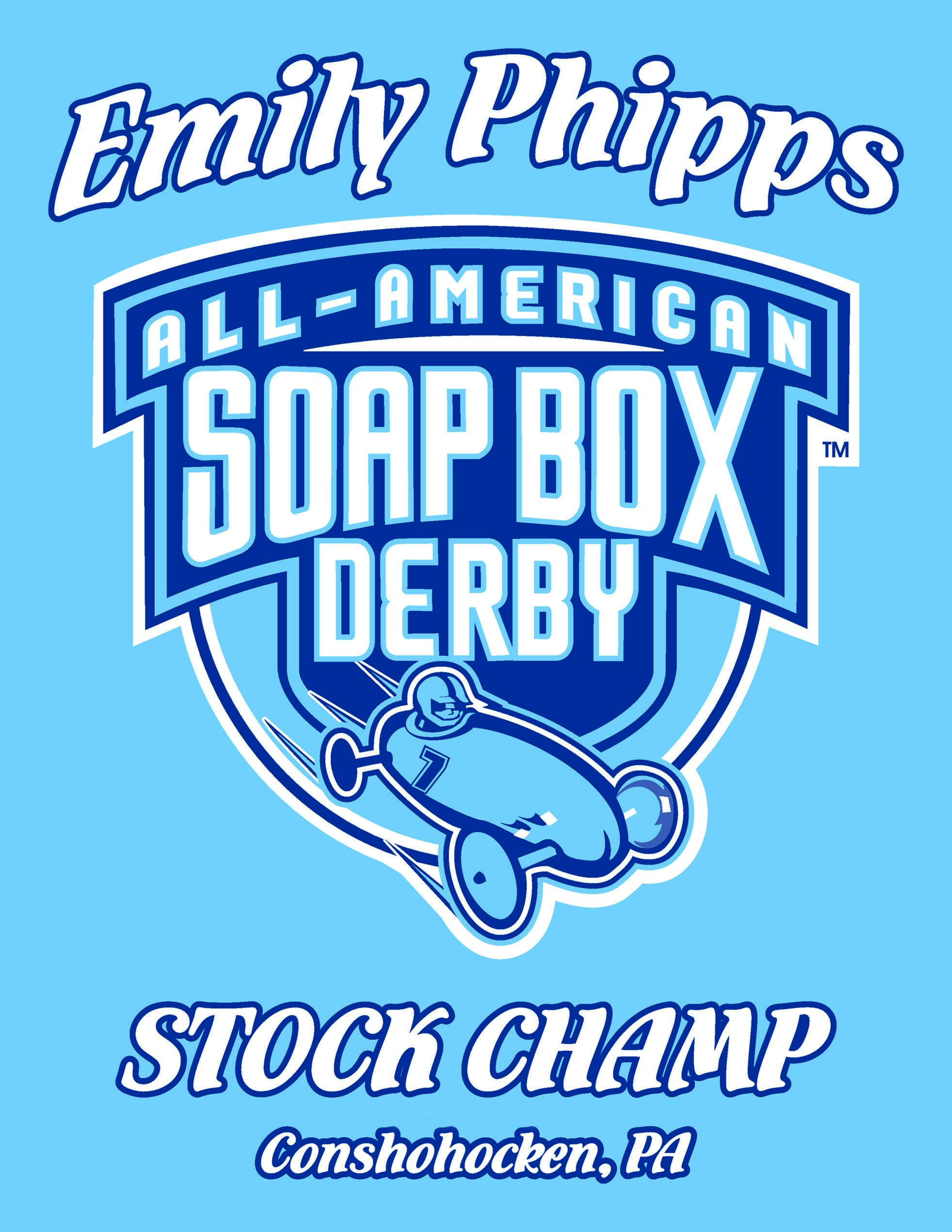 emily phipps all-american soap box derby stock champ, conchohocken, pa